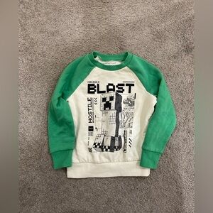 Boys Minecraft Having a Blast Fleece Sweater size 5